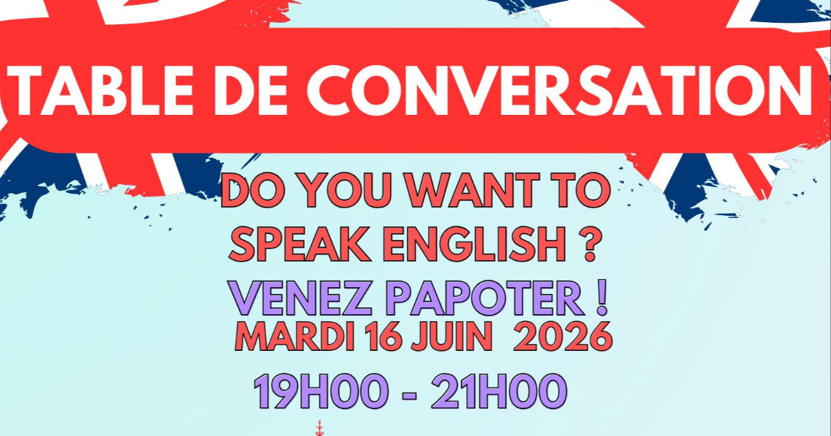 Table de conversation en anglais